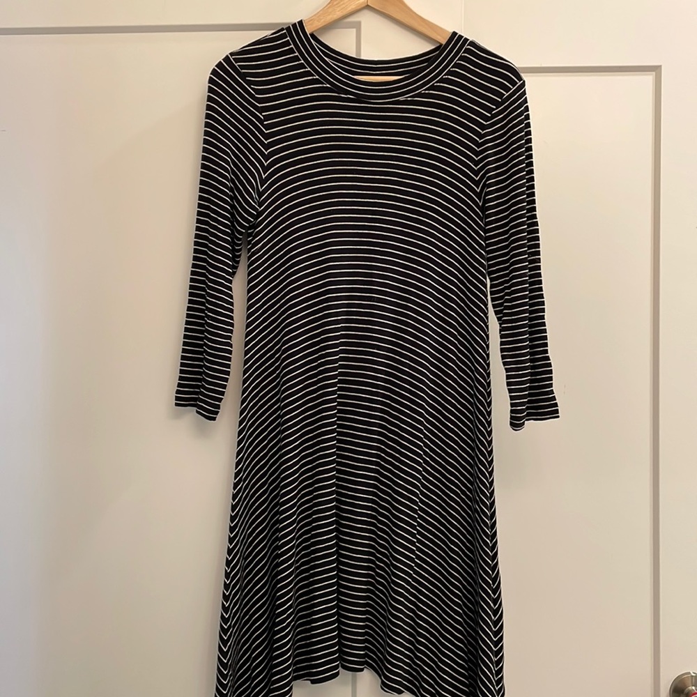 American Eagle Black and White Striped Dress